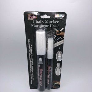 Marvy Uchida Bistro Chalk Marker Set 2/Pkg-White,